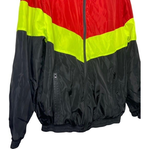 𝅺RETRO Track Full-Zip Jacket - Red/Yellow/Black - Large - Picture 4 of 11